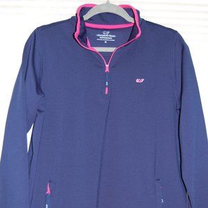 Vineyard Vines - Navy and Pink pullover size M